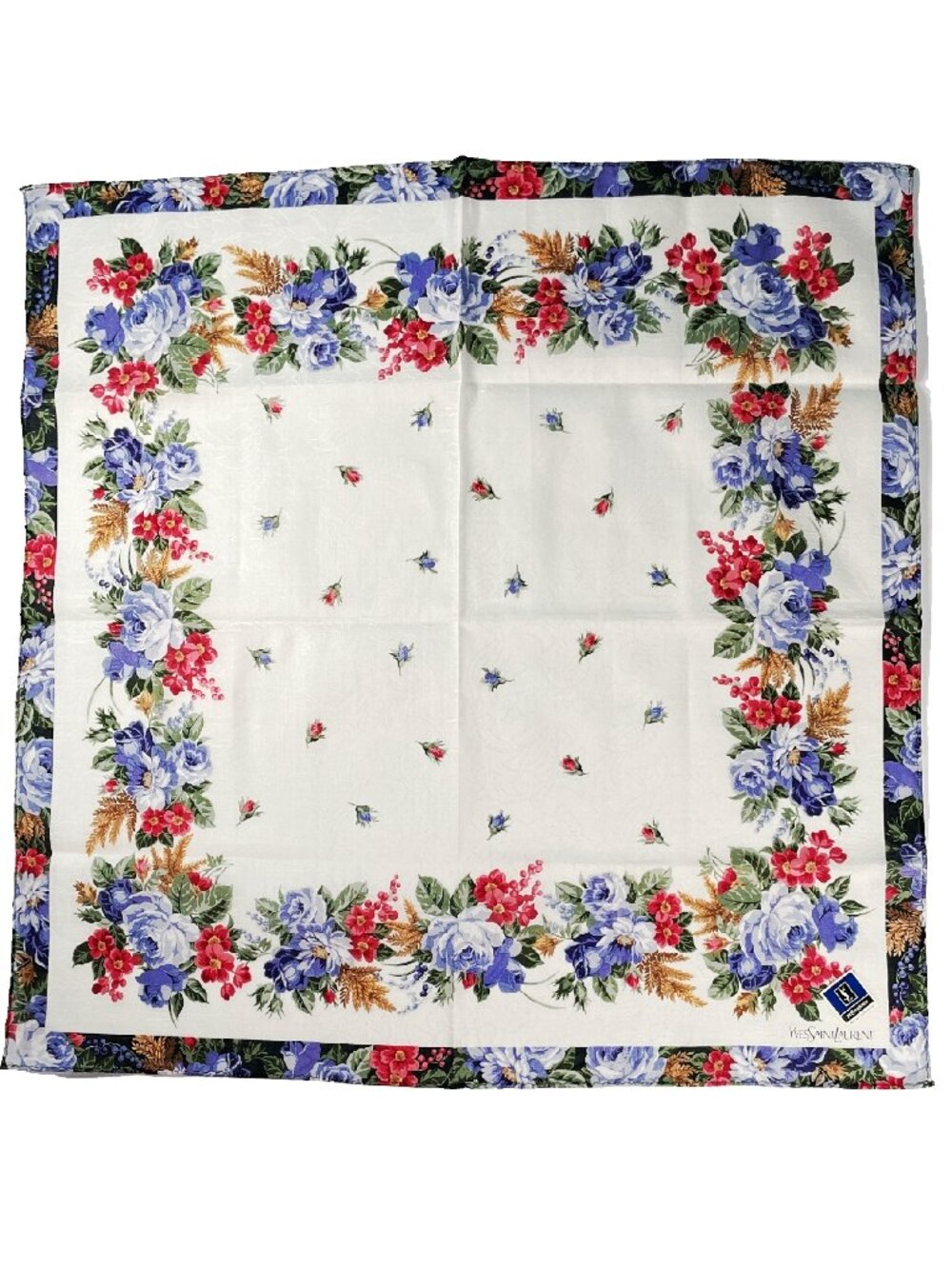 New With Tags Yves Saint Laurent Floral Cotton Scarf - Picture 2 of 14